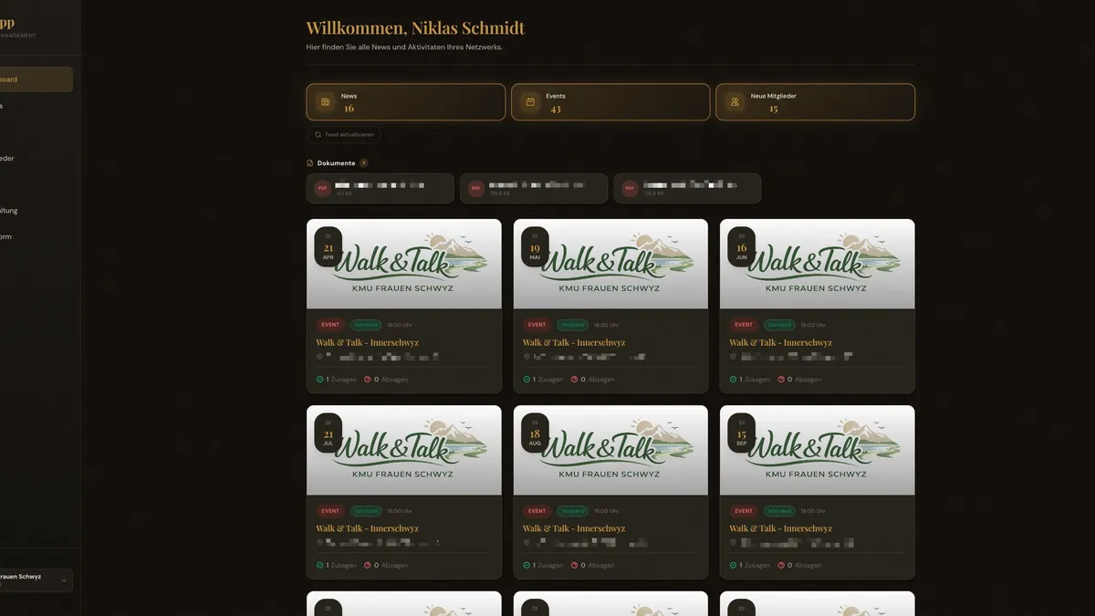HiT App Oberfläche
